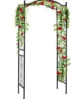 Steel Garden Arch Arbor Trellis for Climbing Plants - 92in, Appears New