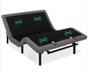 BCP, SKY5671, Queen Adjustable Bed Base with Massage, Remote, USB Ports