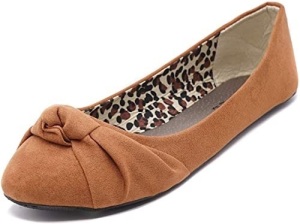 Lot of (2) Pairs of Charles Albert Knotted Front Canvas Round Toe Flats, Cognac Suede, Size 10 - Appear New