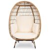 Wicker Egg Chair Oversized Indoor Outdoor Patio Lounger 