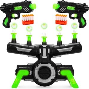 Glow-in-the-Dark Floating Target & Gun Set w/ 24 Darts, 20 Targets 