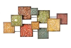 41-1/2 in. W x 20-3/4 in. H Bijou Metal Wall Sculpture, Like New, Retail - $66.33