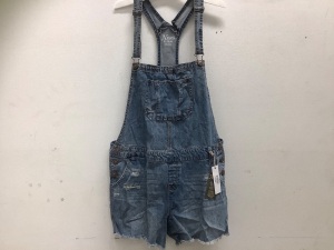 Womens Overall Shorts, Size XL - Strap Torn