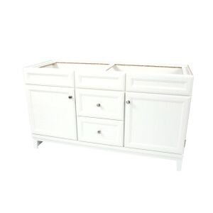 Diamond NOW Calhoun 60-in White Bathroom Vanity Cabinet