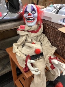 Scary Harry the Motion Activated Animatronic Killer Clown Halloween Prop