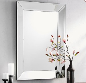 Beveled Glass Rectangular Mirror, 30 x 42', Like New, Retail - $399