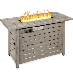 50,000 BTU Steel Propane Gas Fire Pit w/ Auto Ignition - 42in