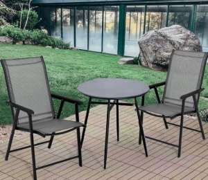 Set Of 2 Outdoor Patio Folding Chairs, Appears New