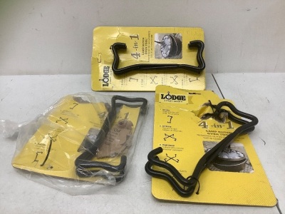 Lot of 3, Lodge Cast Iron, 4-in-1 Camp Dutvh Oven Tool