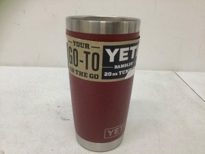 Yeti Rambler, 20 oz. Tumbler, Burgundy, No Lid