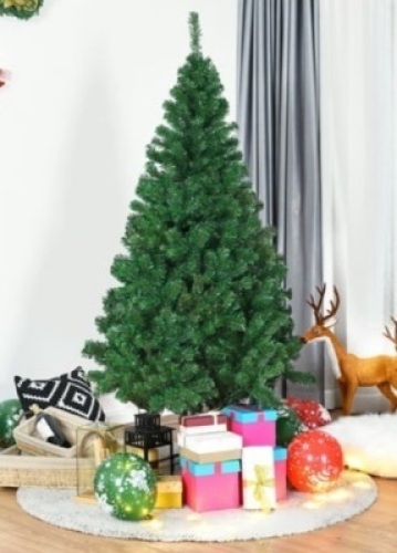 6Ft Artificial PVC Christmas Tree W/Stand Holiday Season Indoor Outdoor Green, Appears New