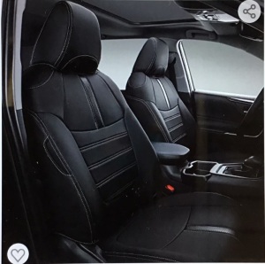 PTYYDS Fit Toyota RAV4 Seat Covers Full Set PU Leather SeatCovers for Rav4 2019 2020 2021 2022 Accessories (Black,2019-2022 RAV4(Not for Adventure and TRD-Off)), Like New, Retail - $239.99