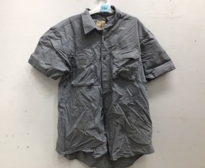 Mens Button-Down Short Sleeve Shirt, Size XL