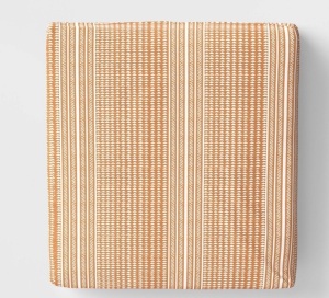 DuraSeason Fabric Outdoor Deep Seat Cushion Geo StripeOrange - Threshold, Like New, Retail - $40