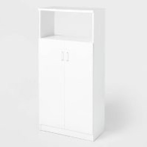 Large Storage Cabinet White - Brightroom, Like New, retail - $150
