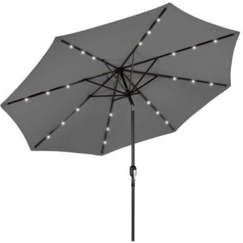 Solar LED Lighted Patio Umbrella w/ Tilt Adjustment, UV-Resistance - 10ft&nbsp;