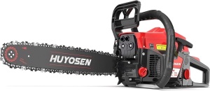 HUYOSEN 54.6CC 2-Stroke Gas Powered Chainsaw, 20-Inch Chainsaw, Cordless, 5520E Black/Red - Appears New 