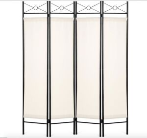 4-Panel Folding Privacy Screen Room Divider Decoration Accent, 6ft