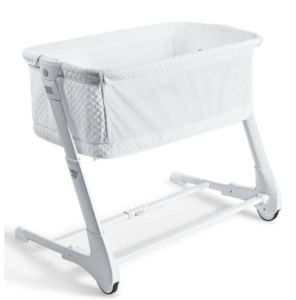 Baby Height Adjustable Bassinet W/ Washable Mattress-White, Appears New