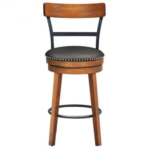 360-Degree Bar Swivel Stool with Leather