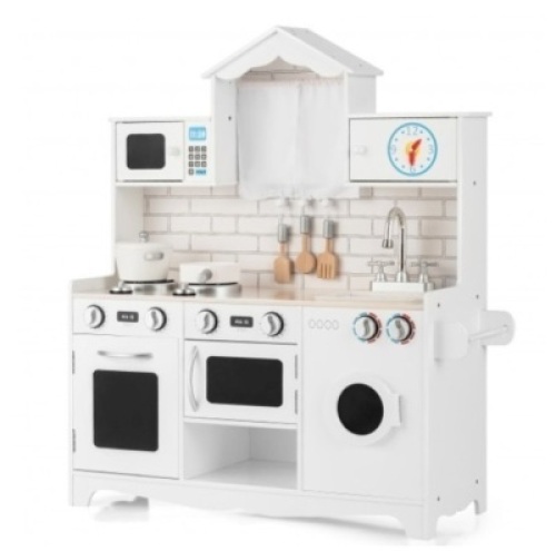 Wooden Kids Kitchen With Washing Machine, Appears New
