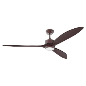 Reiga 65" DC Motor Ceiling Fan with LED Light Kit Remote Control Modern Blades Noiseless Reversible Motor, 6 Speeds, Oil-Rubbed Bronze - Appears New 