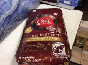 Purina One True Instinct Turkey & Venison Formula for Adult Dogs, 36 Lb - Appears New