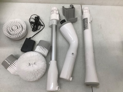 Electic, Cordless Spin Scrubber w/ Attachments, White, Model: KS-2619