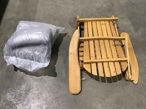 Wooden Patio Chair - Incomplete; Missing Screw for Armrest