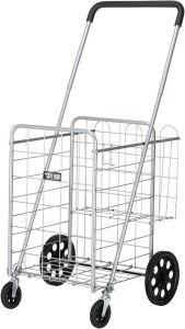 TUFFIOM Jumbo Folding Shopping Cart with Wheels 