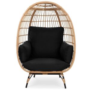 Wicker Egg Chair Oversized Indoor Outdoor Patio Lounger