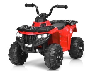 6V Battery Powered Kids Ride On ATV 4-Wheeler Quad w/ MP3 & LED Headlight, Red, Some Mildew, Untested, E-Commerce Return