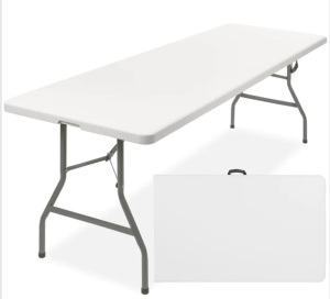 8ft Portable Folding Plastic Table, Appears new