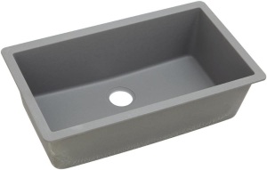 Elkay Quartz Classic ELGRU13322GS0 Greystone Single Bowl Undermount Sink - Appears New 