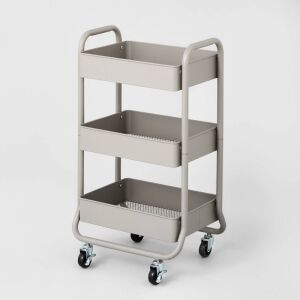 3-Tier Metal Utility Cart - Gray