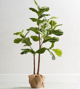 Faux Potted Fiddle Leaf Fig Tree, Medium - 5.4ft, Like New, Retail - $249