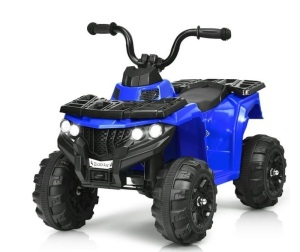 6V Battery Powered Kids Electric Ride On ATV, Blue, Untested, E-Commerce Return/Appears New