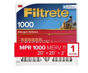 Filtrete, 3M, MPR 1000, MERV 11, 20"x20"x1", LOT of 3, New, Retail - $15