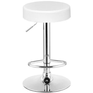 Adjustable Round Leather Swivel Seat Bar Stool