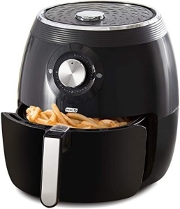 Dash Deluxe Electric Air Fryer + Oven Cooker with Temperature Control, Non-stick Fry Basket, Recipe Guide + Auto Shut Off Feature, 1700-Watt, 6 Quart, Black - New 