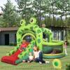 Frog Children's Inflatable Bounce Home Small Trampoline Slide Outdoor Amusement Castle Park Toys with UL Certified Blower
