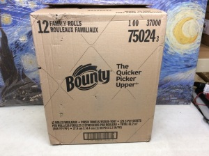 Bounty Paper Towels, 12 Family Rolls - New/Unopened