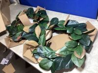 Case of (2) Threshold Magnolia Wreath, Green/Gold&nbsp;