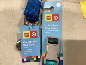 Case of Lego Color Block Dog (12) Leashes & (18) Collars - Multiple Sizes