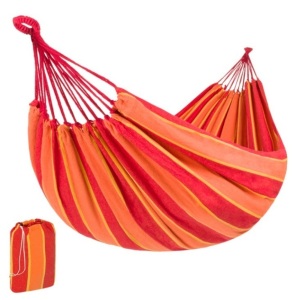 2-Person Brazilian-Style Double Hammock w/ Portable Carrying Bag, Orange, E-Commerce Return/Appears New