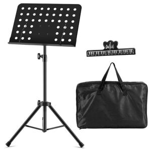 Adjustable Music Stand with Clip Holder