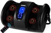 Reflexology Shiatsu Foot Massager w/ High-Intensity Rollers, Remote Control, Satin Black, Powers On, Appears New/Damaged Box