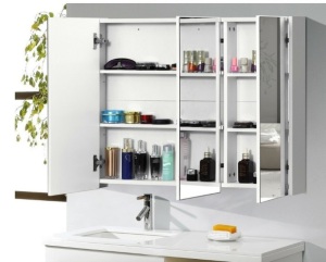 36" Bathroom Medicine Cabinet With 3 Mirrors, Missing Hardware, E-Commerce Return/Appears New