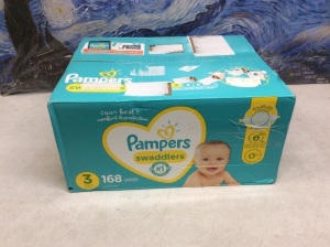 Pampers Swaddlers Baby Diapers, Size 3, 168 ct - New