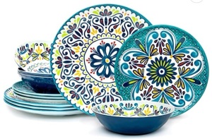 Zak Designs Melamine Dinnerware Set, New